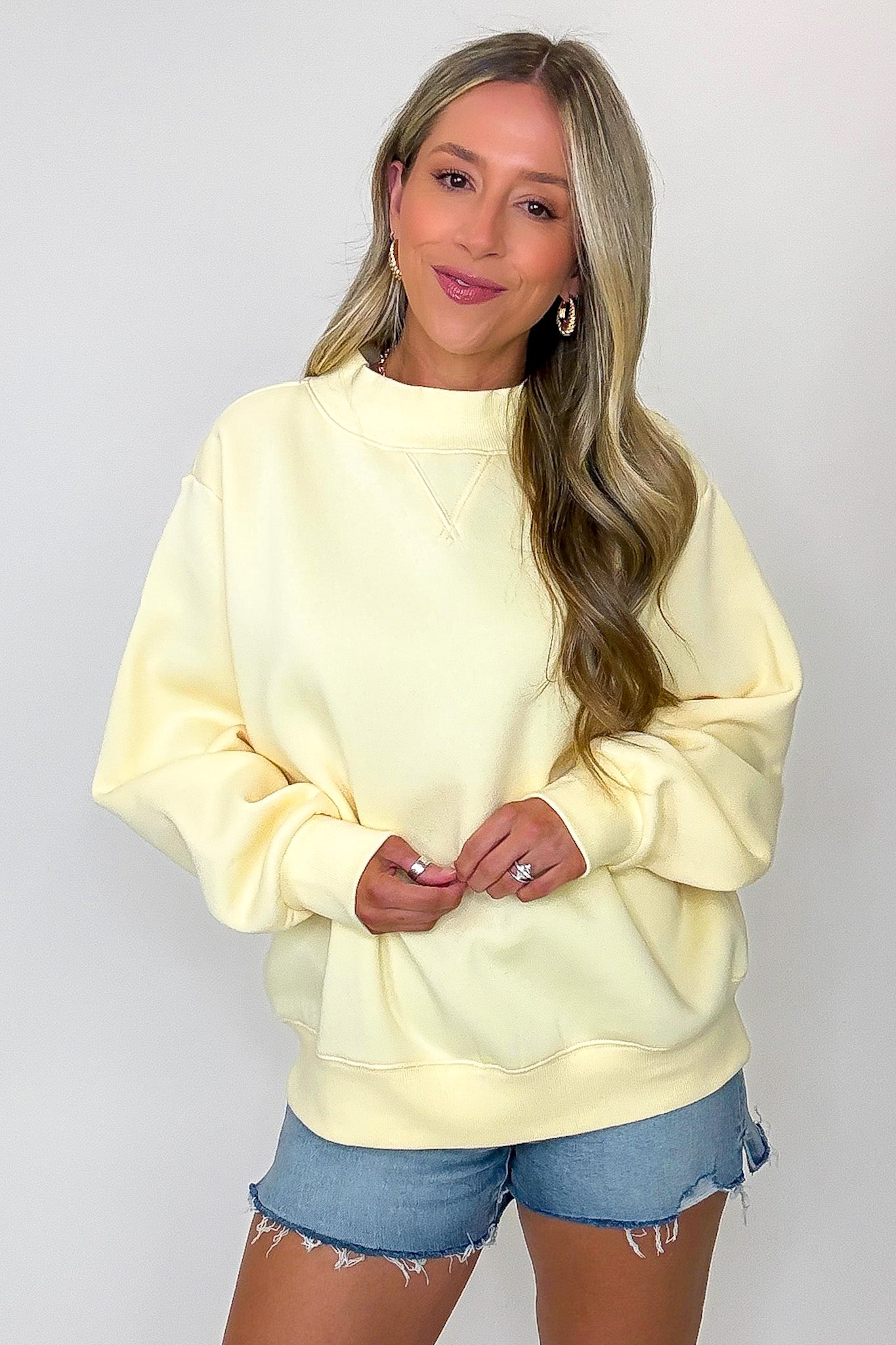 Relaxed Mock Neck Pullover