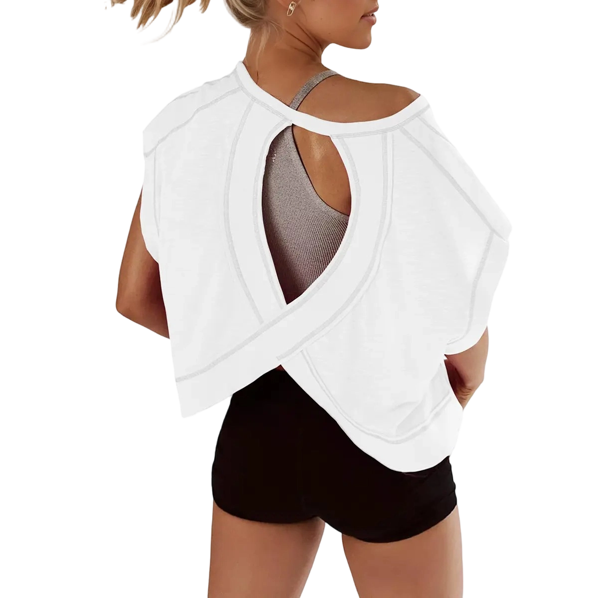 Women's Open Back Crop Top