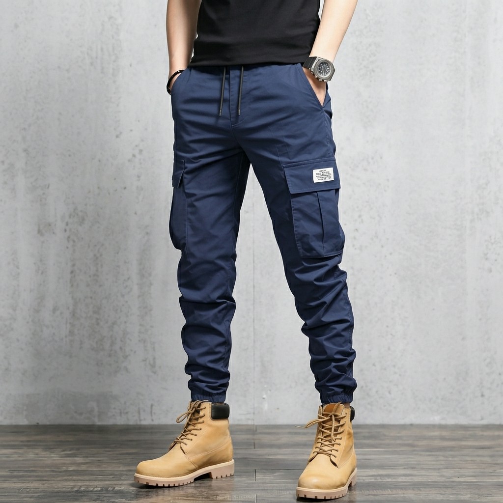 Men’s Cargo Jogger Pants – Slim Fit Multi-Pocket Tapered Casual Pants