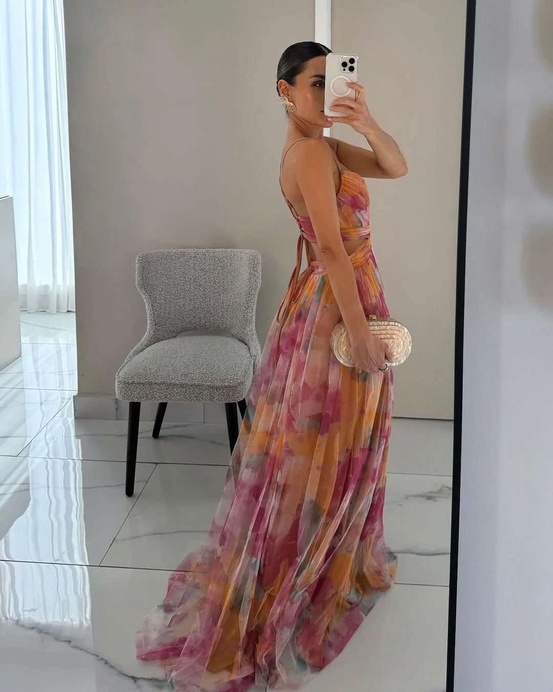 AdelineKarstar Elegant Spaghetti Strap Dress