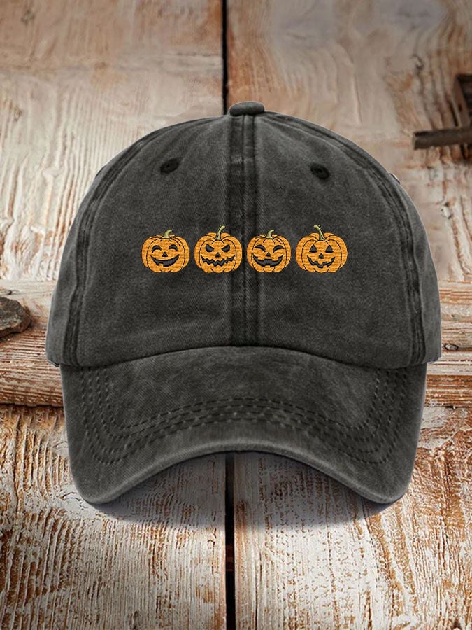 Unisex Halloween Pumpkin  Print Hat