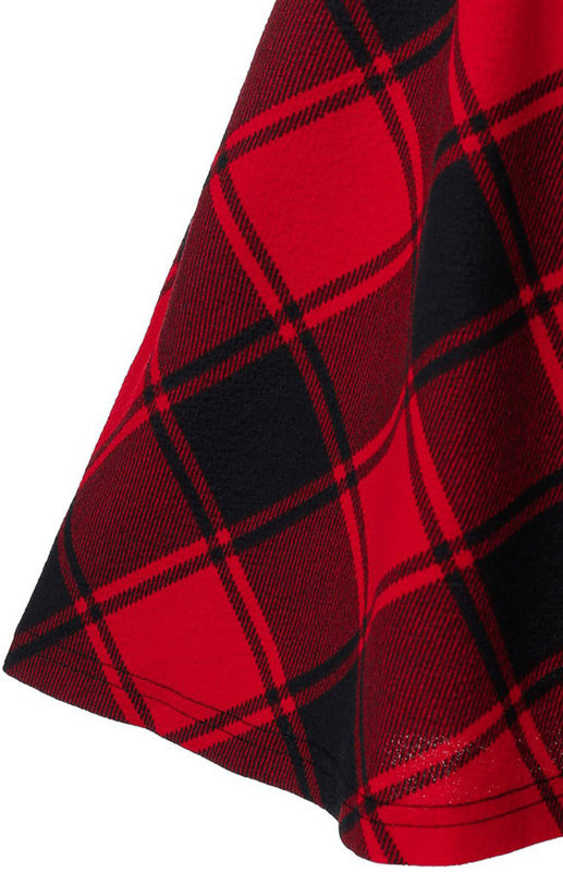 A-Line Plaid Print Mini Skirt