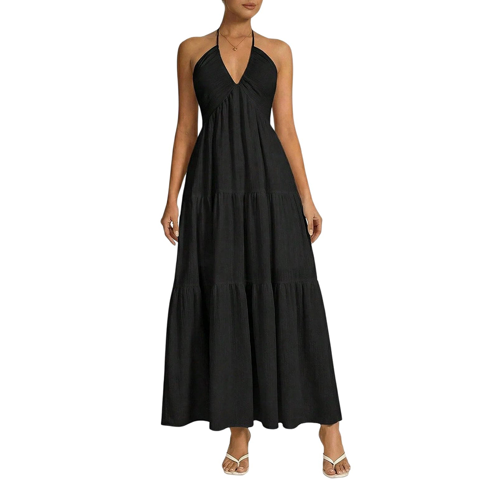 Women's Casual Basic Loose Fit Sleeveless Dress