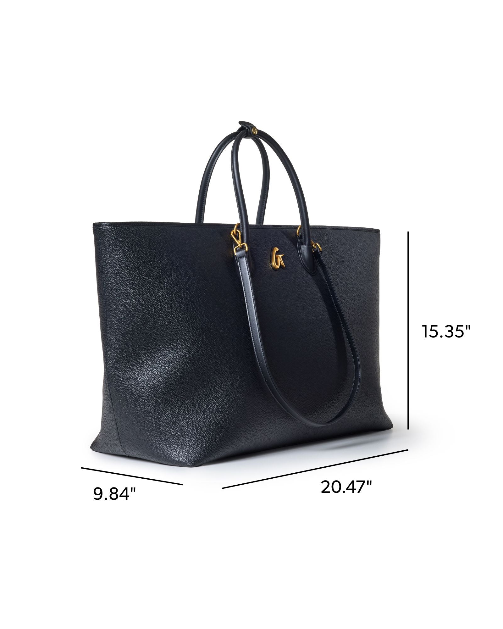 JUMBO PEBBLE TOTE BAG - BLACK