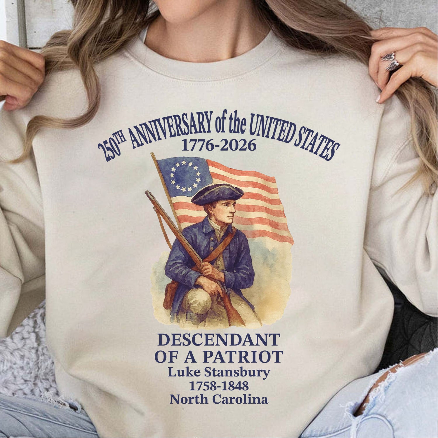 Women's Casual Personalized 250 Year American Hoodie