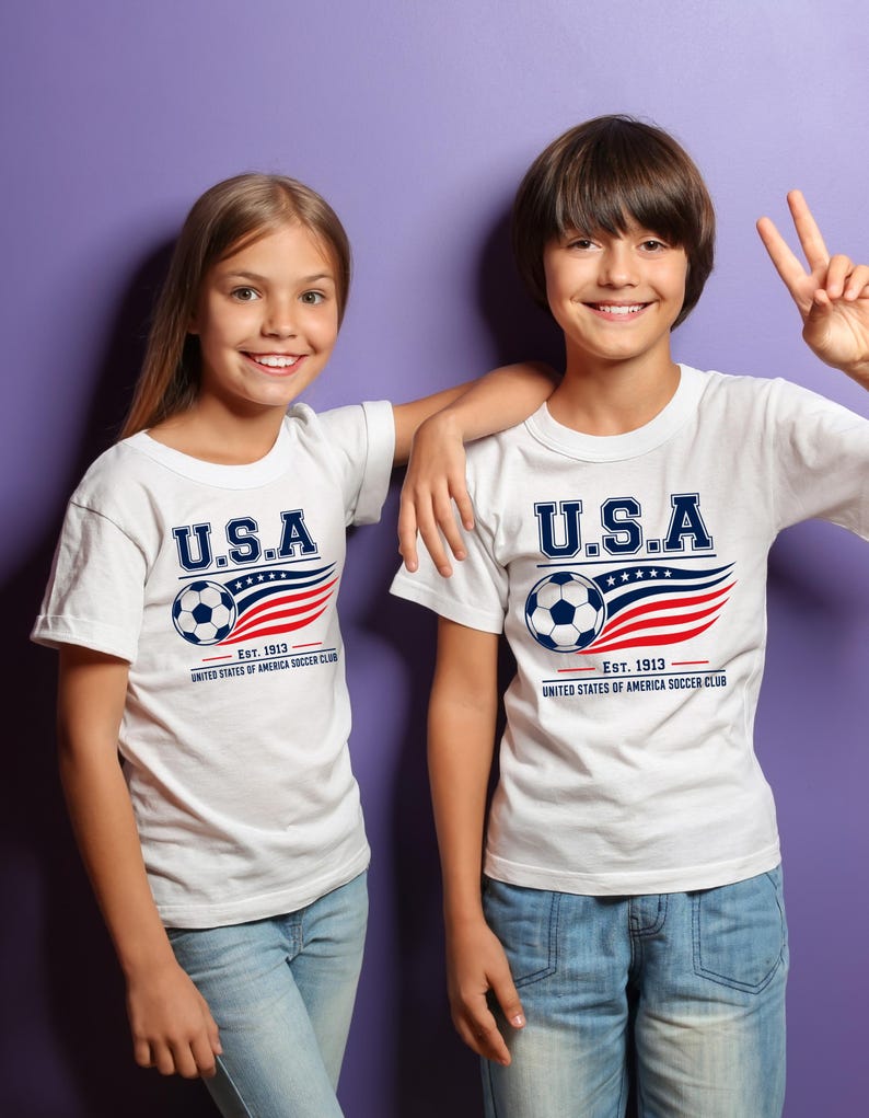 Matching Family USA Soccer Shirts, American Soccer Fan Family Tee, USA Match Day Shirt, Patriotic Family Shirts, Comfort Colors Tee