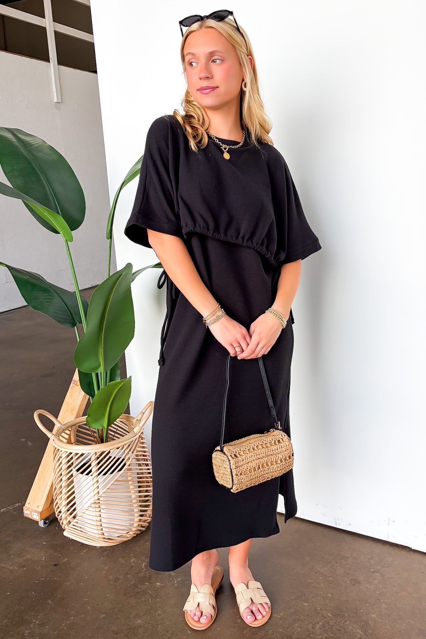 Side Tie Maxi Dress