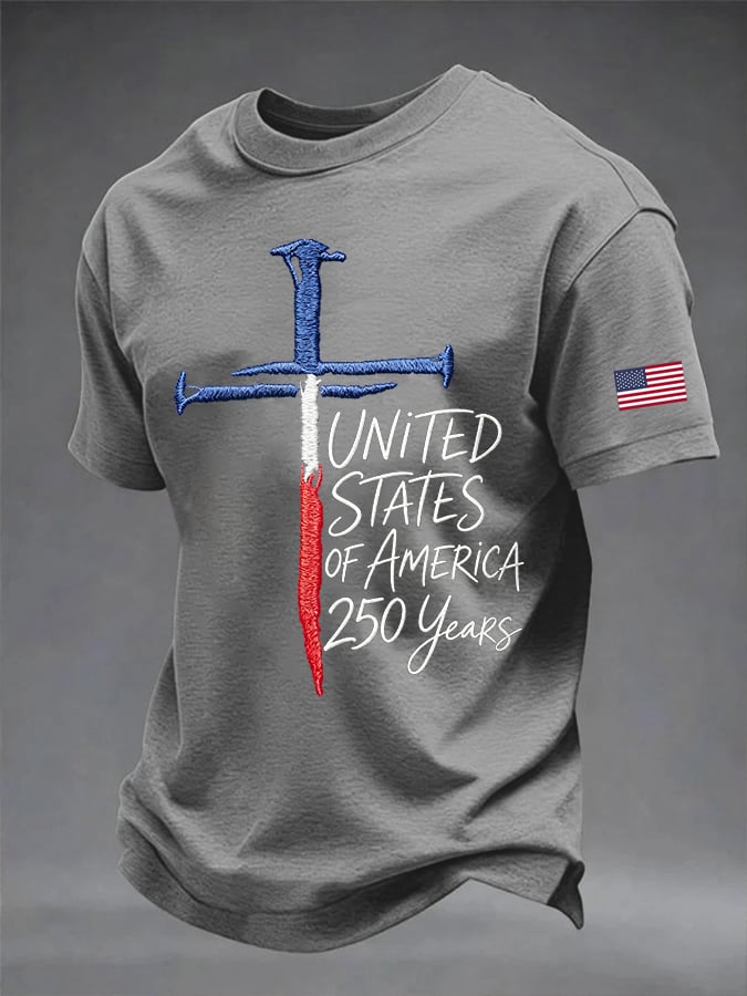 Girl Dad American Flag Men's Black Tee
