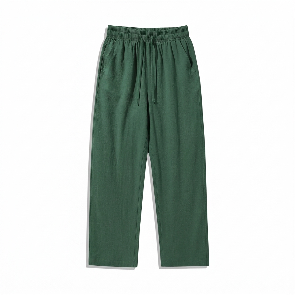 Unisex Cotton Linen Wide-Leg Summer Pants