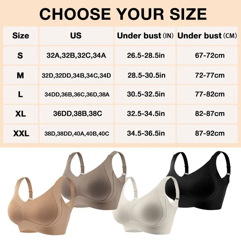 Women's Solid Wireless Comfort Push Up Bra