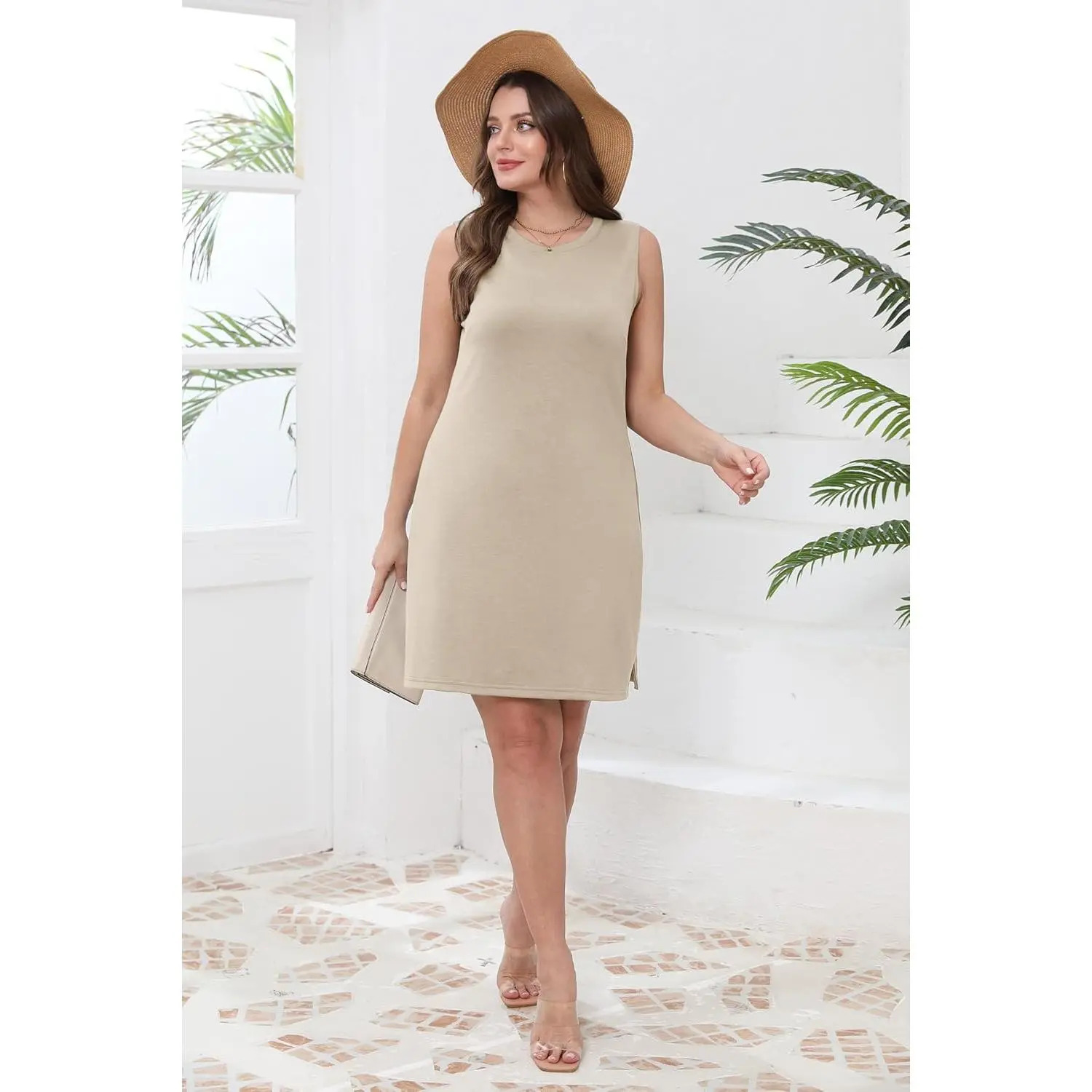 Sleeveless Summer Tank Dress – Casual Everyday Sundress for Women