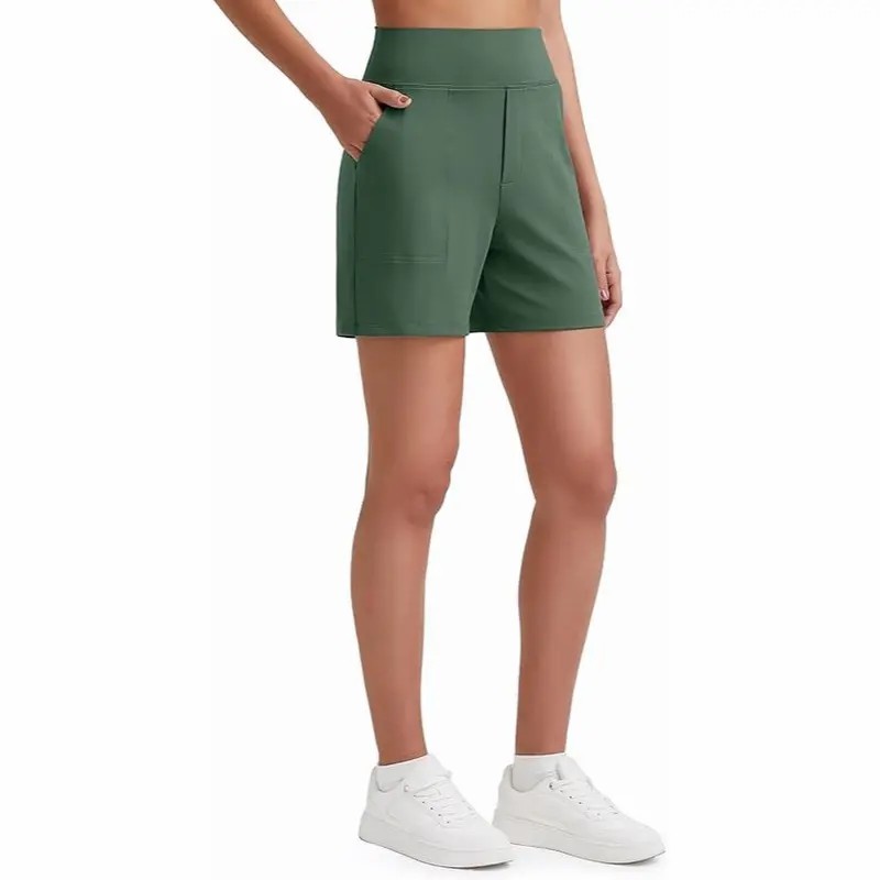 Women's High Waist Wide Leg Yoga Shorts – 4