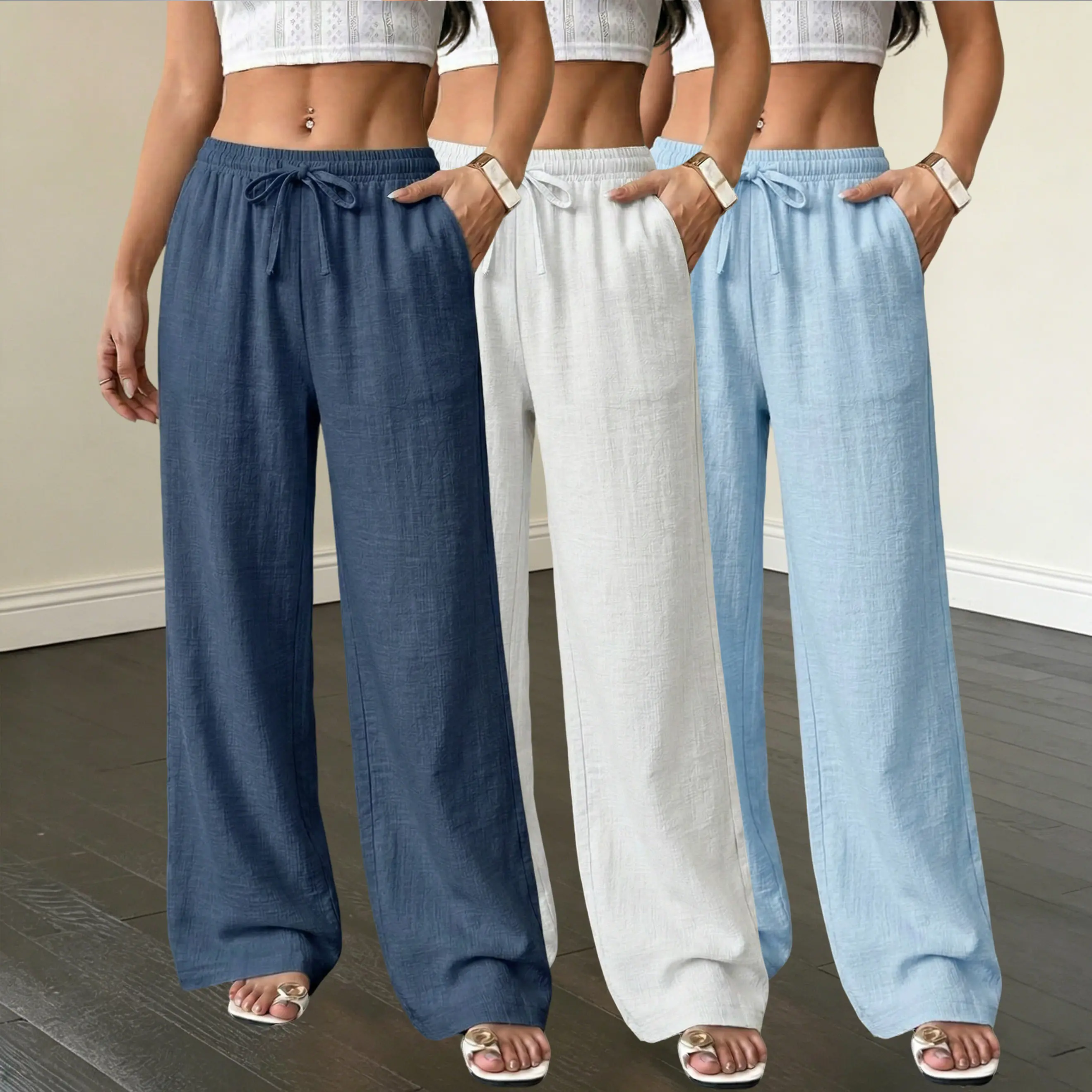 Unisex Loose-Fit Trousers, Crafted from Woven Polyester