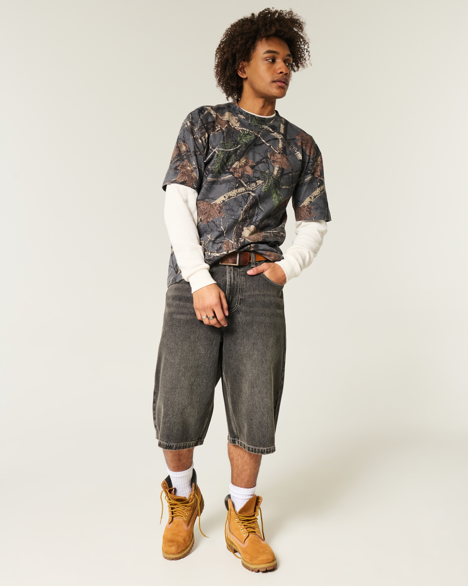 Boxy Heavyweight Washed Cotton Crew T-Shirt