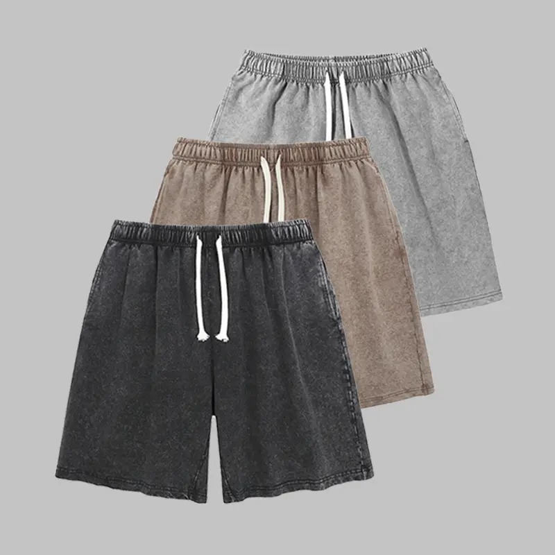 Vintage Acid-Washed Athletic Sweat Shorts