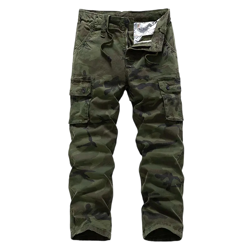 Men's Cotton Camouflage Cargo Pants | Multi-Pocket Relaxed Fit