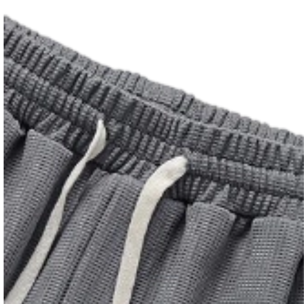 Men's Polo Print Drawstring Shorts Set