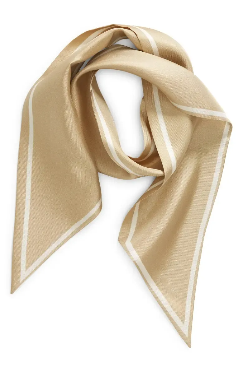 Stripe Silk Twilly Scarf