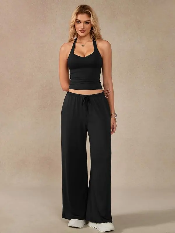 Women's Criss Cross Yoga Sport Two-Piece Set