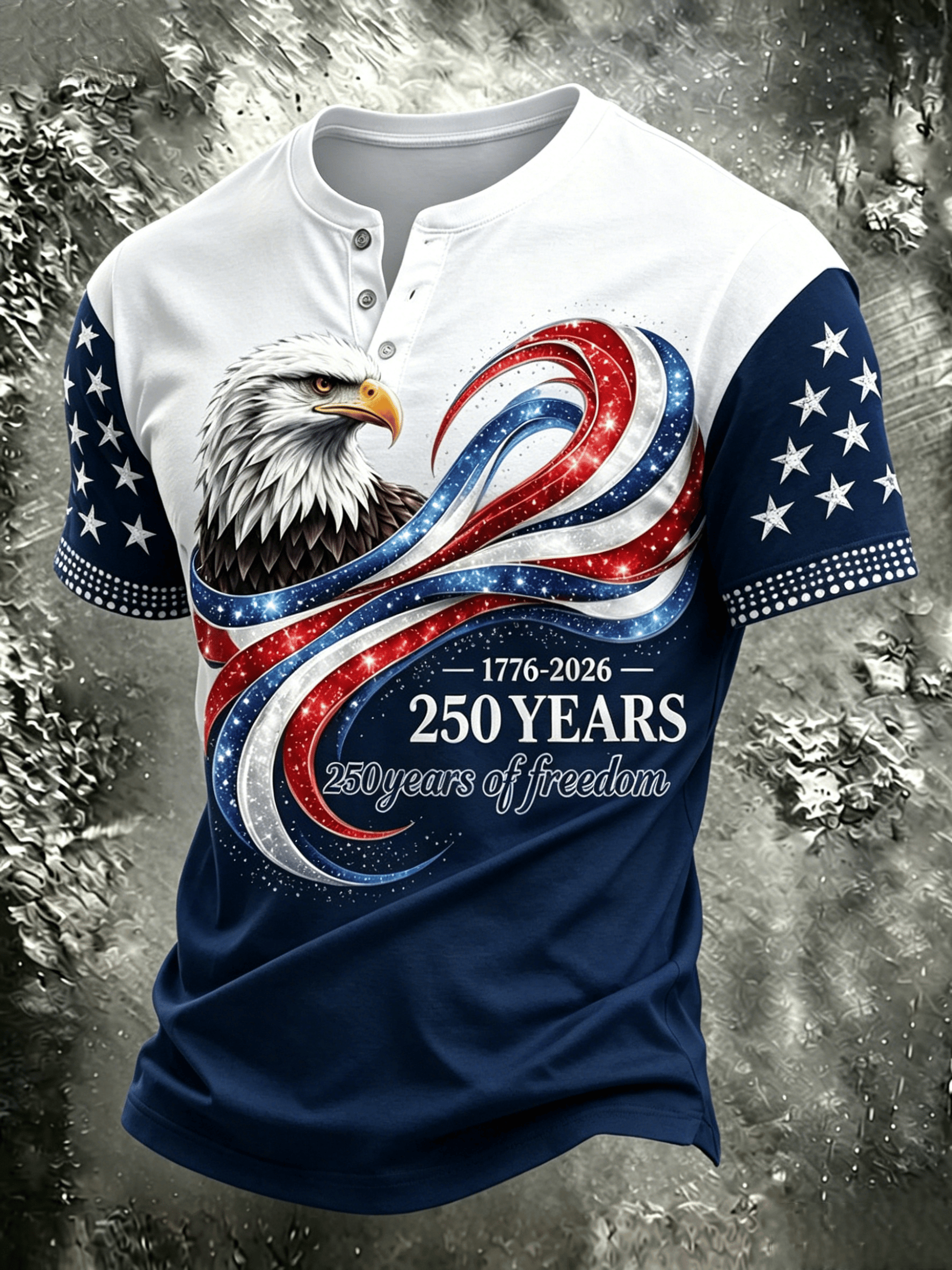 Men's American Anniversary Short-Sleeve Crew Neck T-Shirt
