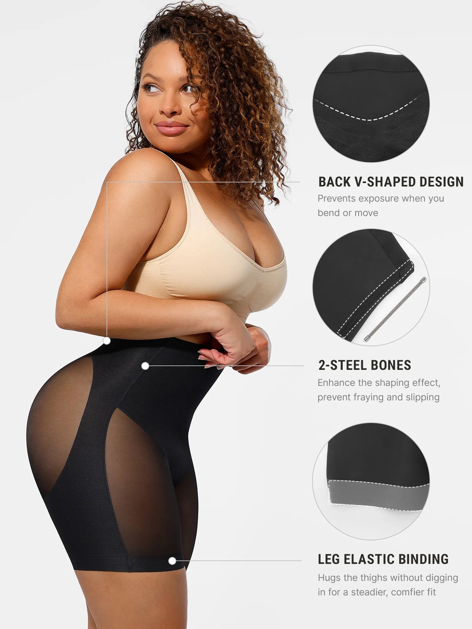 Feelingirl Tummy Control Shaping Shorts