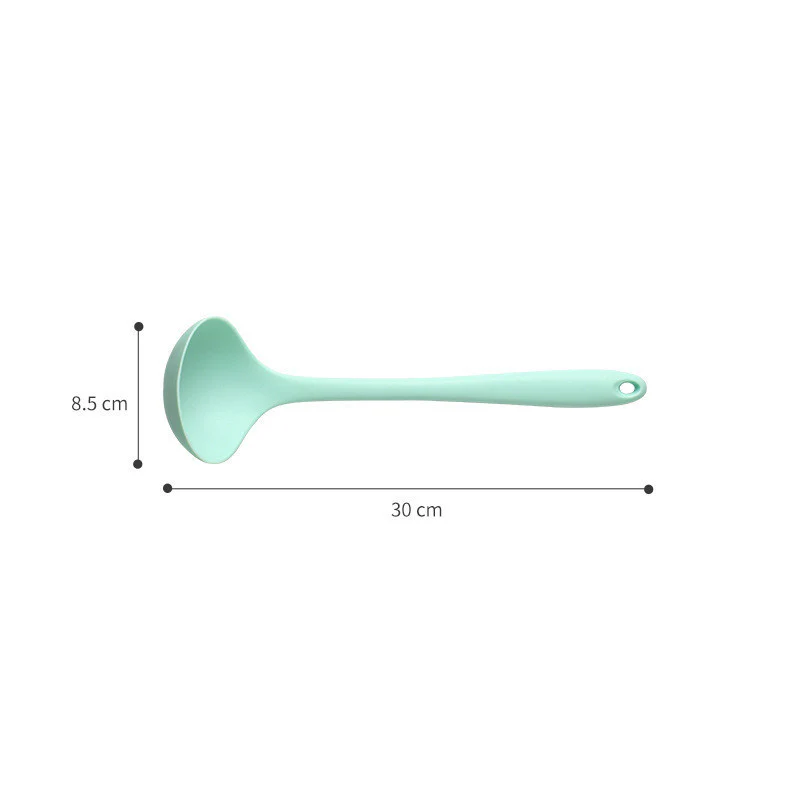 Green-Pink Silicone Kitchen Utensil Set