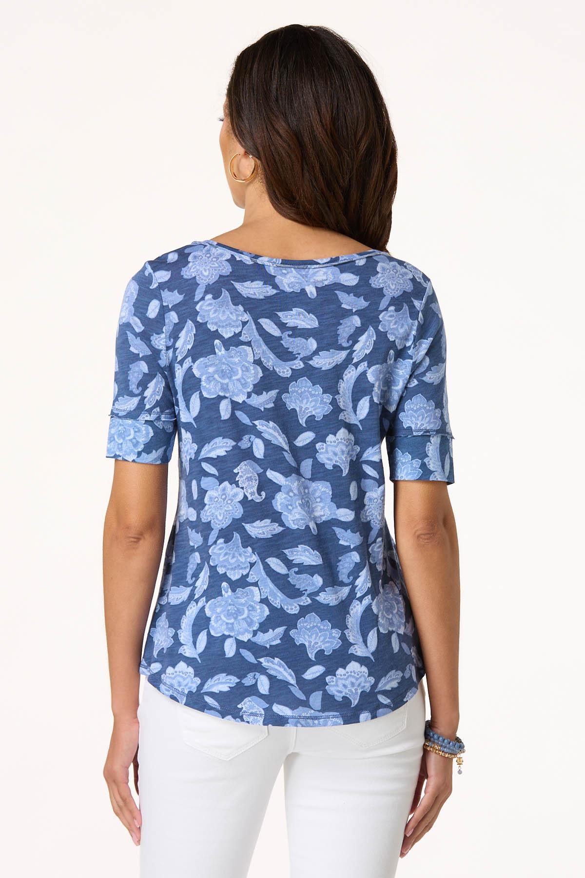 Blue Floral Top