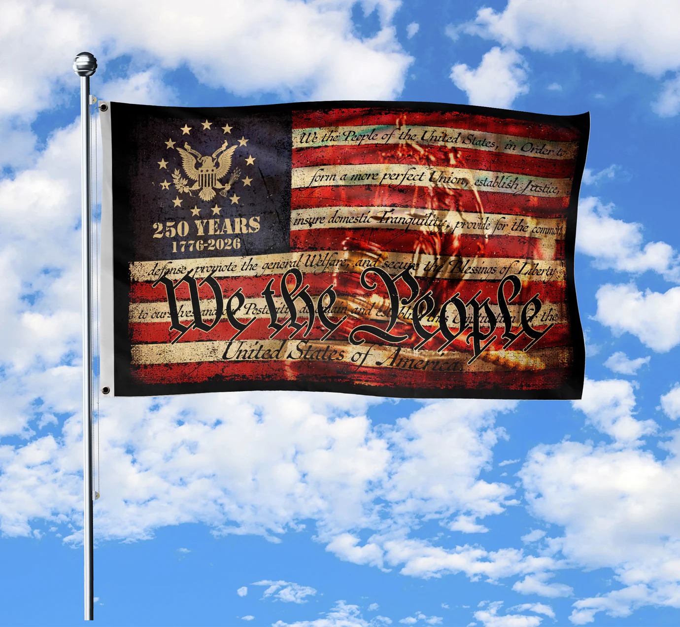 We The People House Flag – Double-Sided Patriotic Décor Celebrating