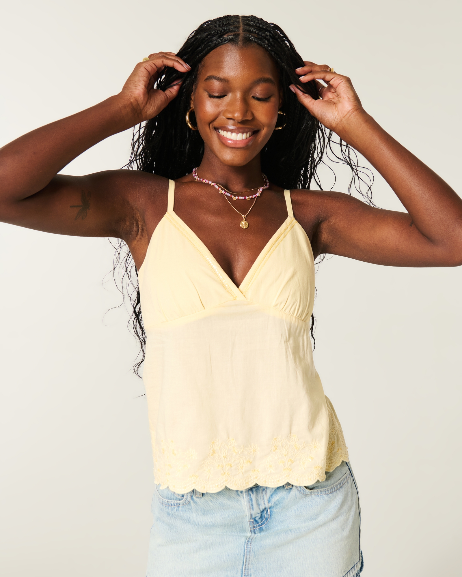 Embroidered Sequin Tank