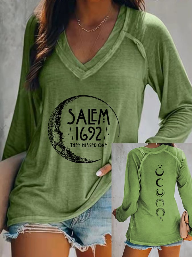 Women's Halloween Salem 1692 They Missed One Print Casual T-Shirt
