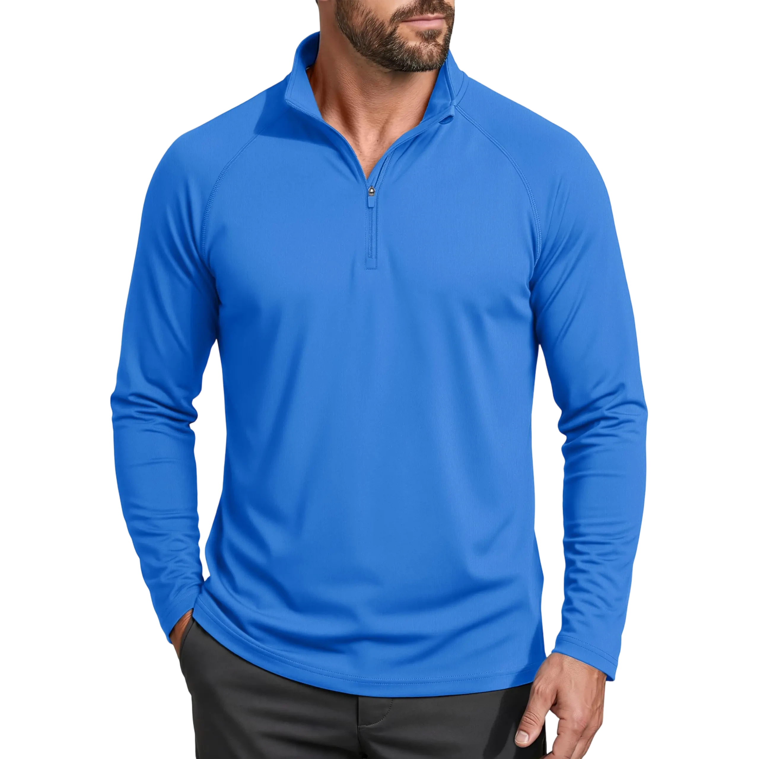 Men's 1/4 Zip Shirt UPF 50+ Quick Dry Lightweight Long Sleeve