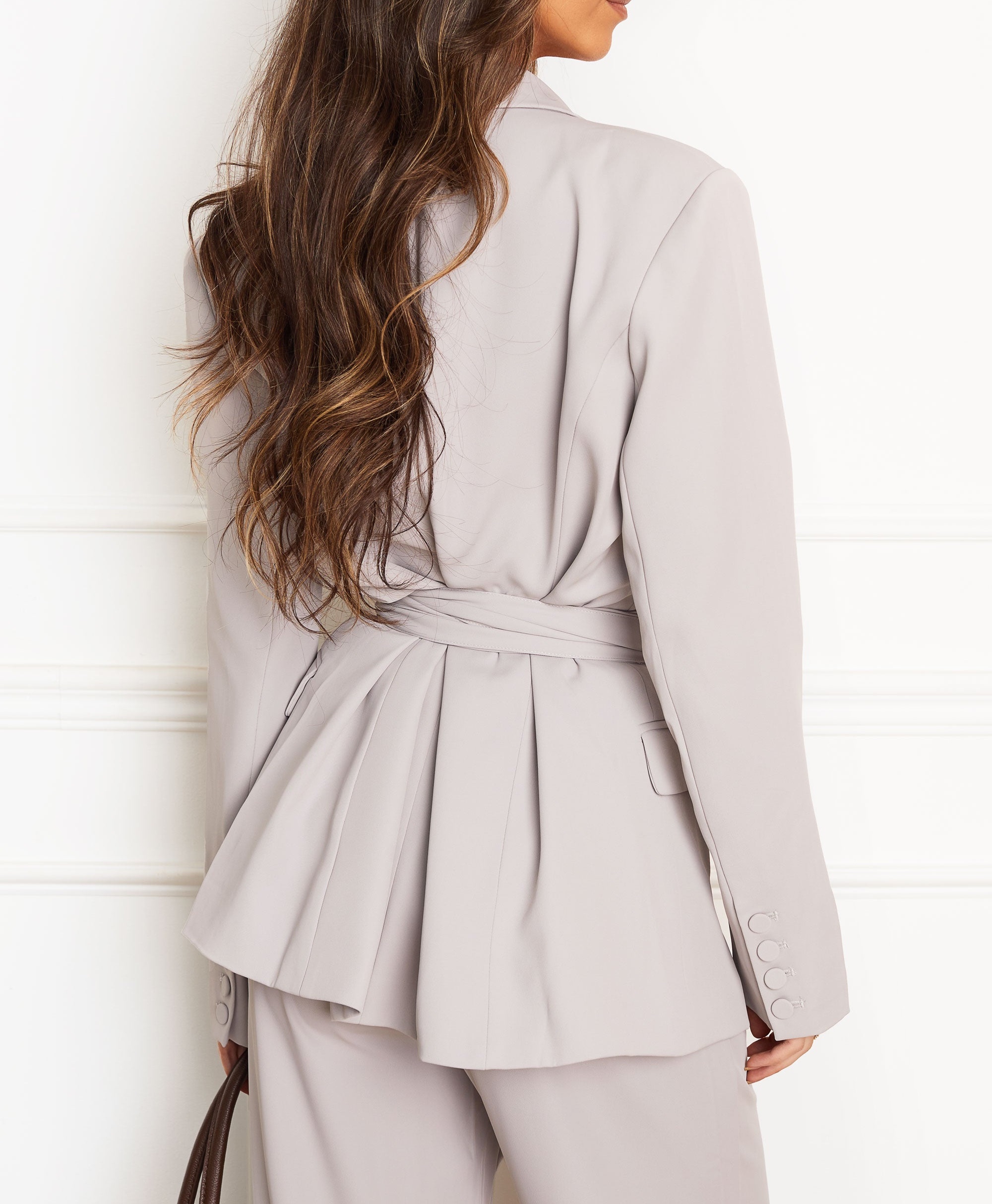 Belted Black Blazer