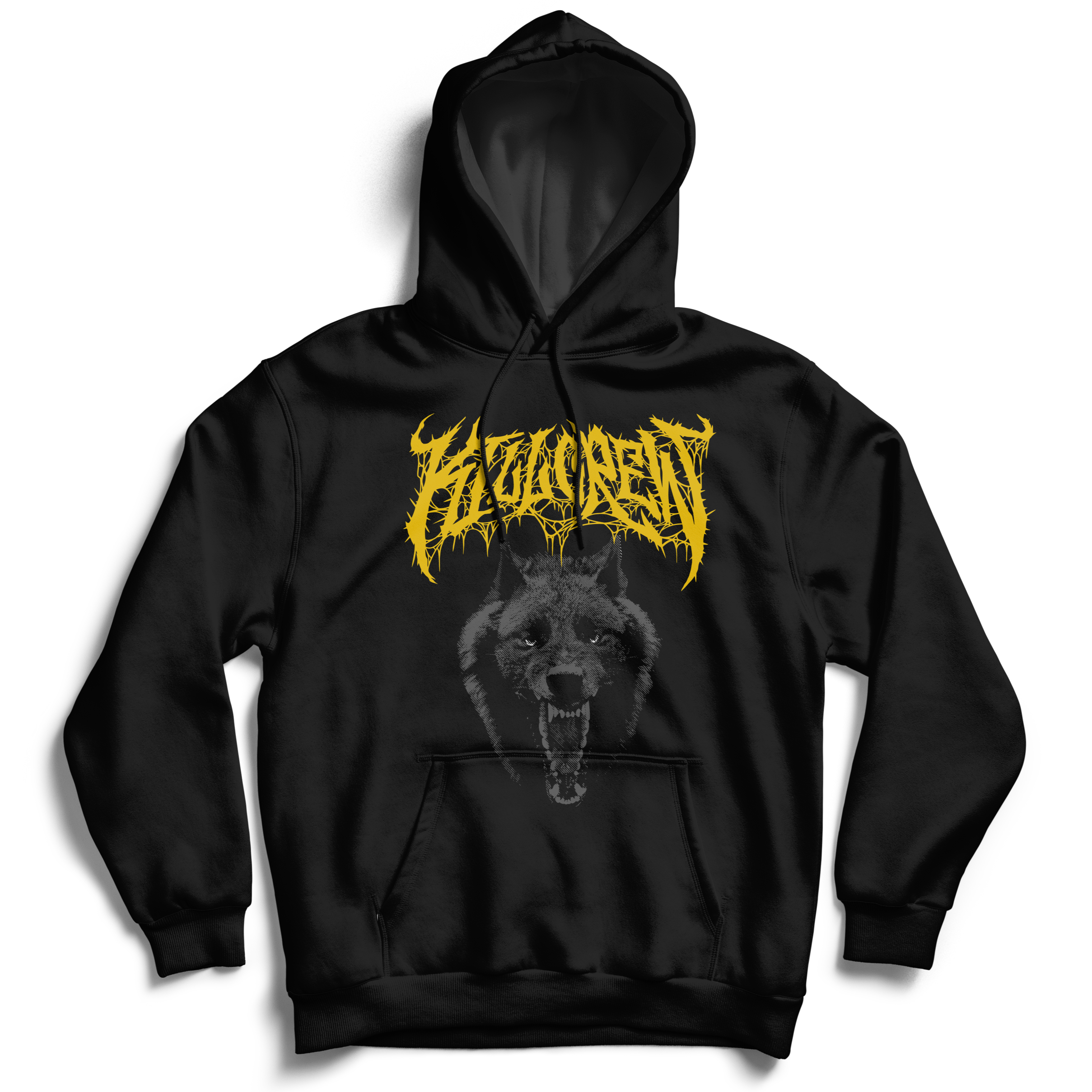 LONE WOLF HOODIE - BLACK