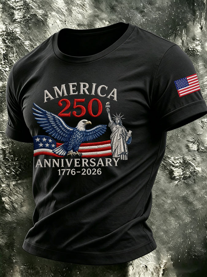 Men's The United States of America Printed Casual T-shirt