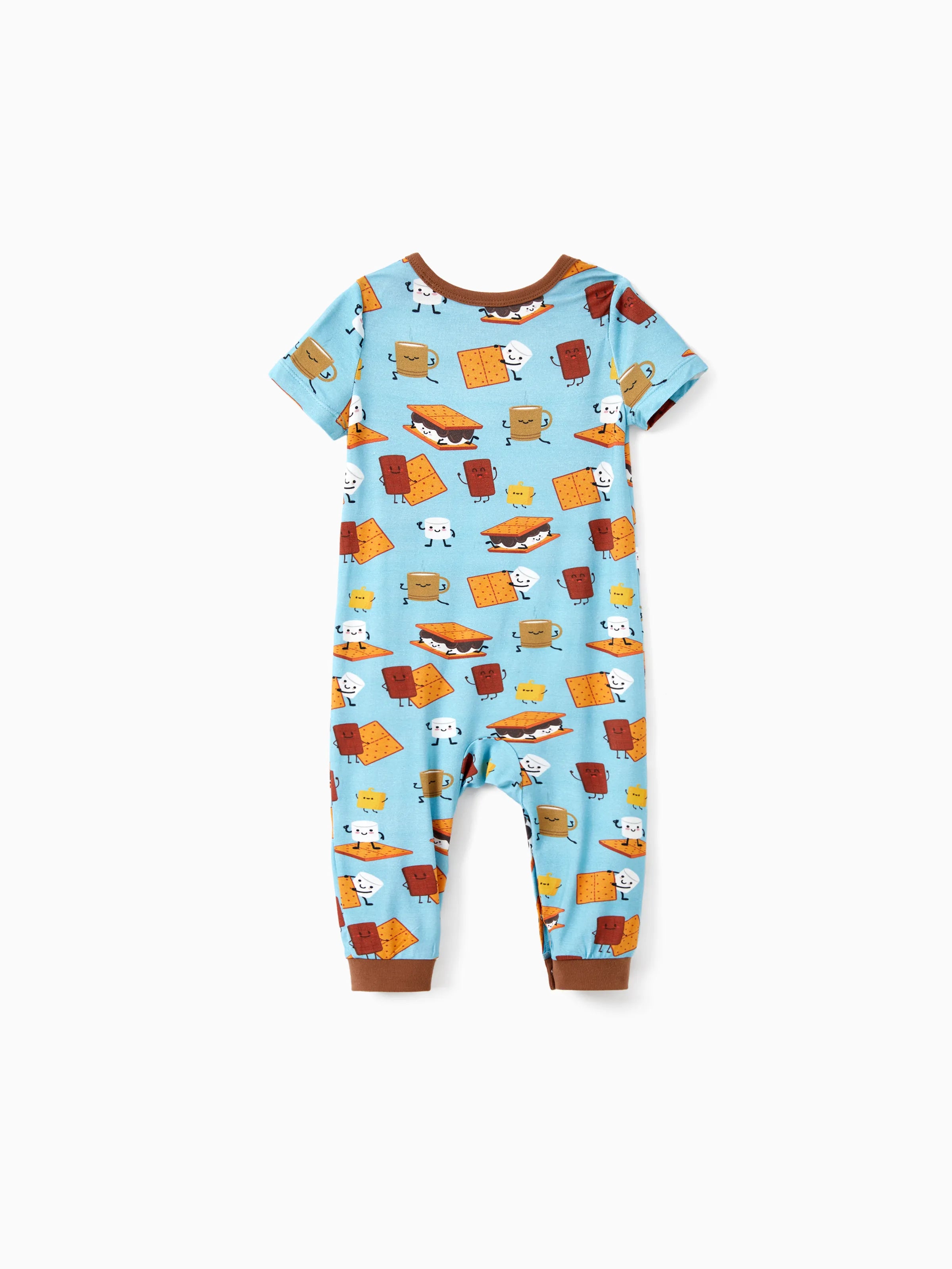 Bamboo Family PJs Cute Print Short Sleeve & Long Pants Sleepwear Matching Pajama set (Snug-Fitting for Children) Green