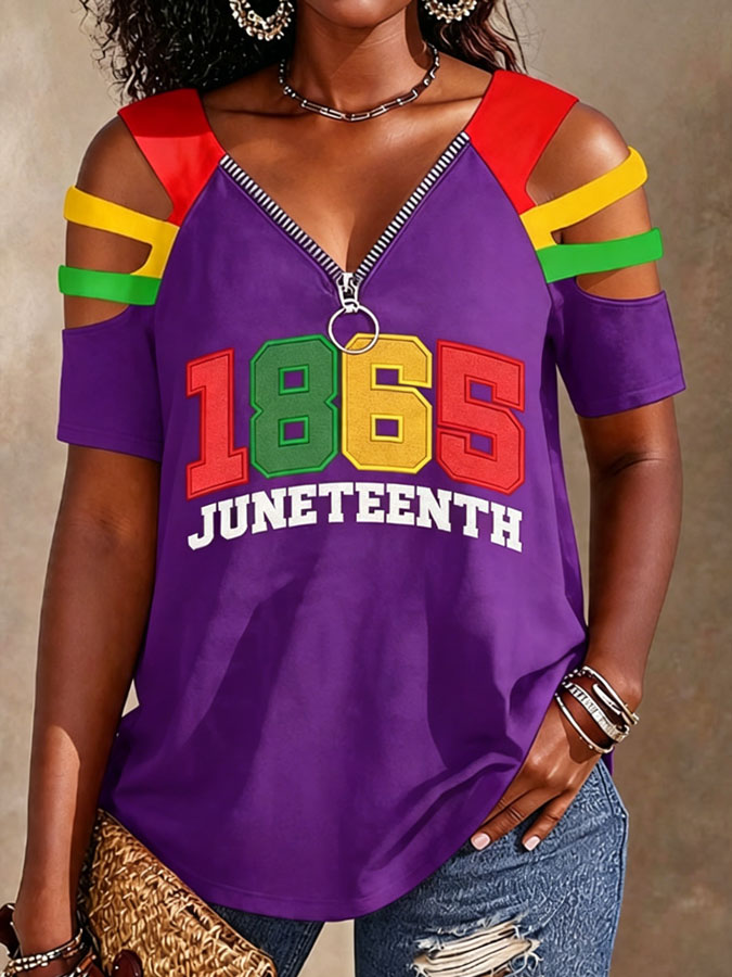 Women'S Juneteenth Printed Casual Top