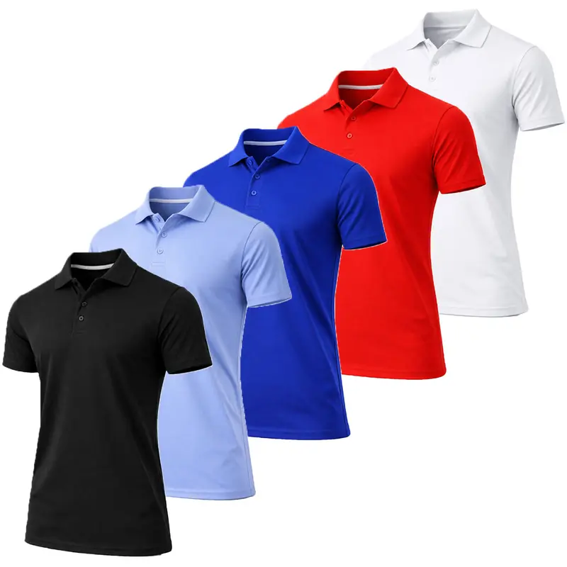🔥10-pack only $24 🔥Men's Quick Dry Polo Shirt Set