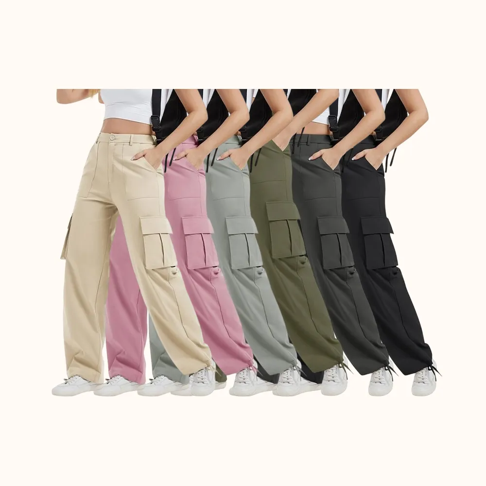 Stretchy Womens Cargo Pants thick thigh pants work outfits women Wide Leg Sweatpants Baggy