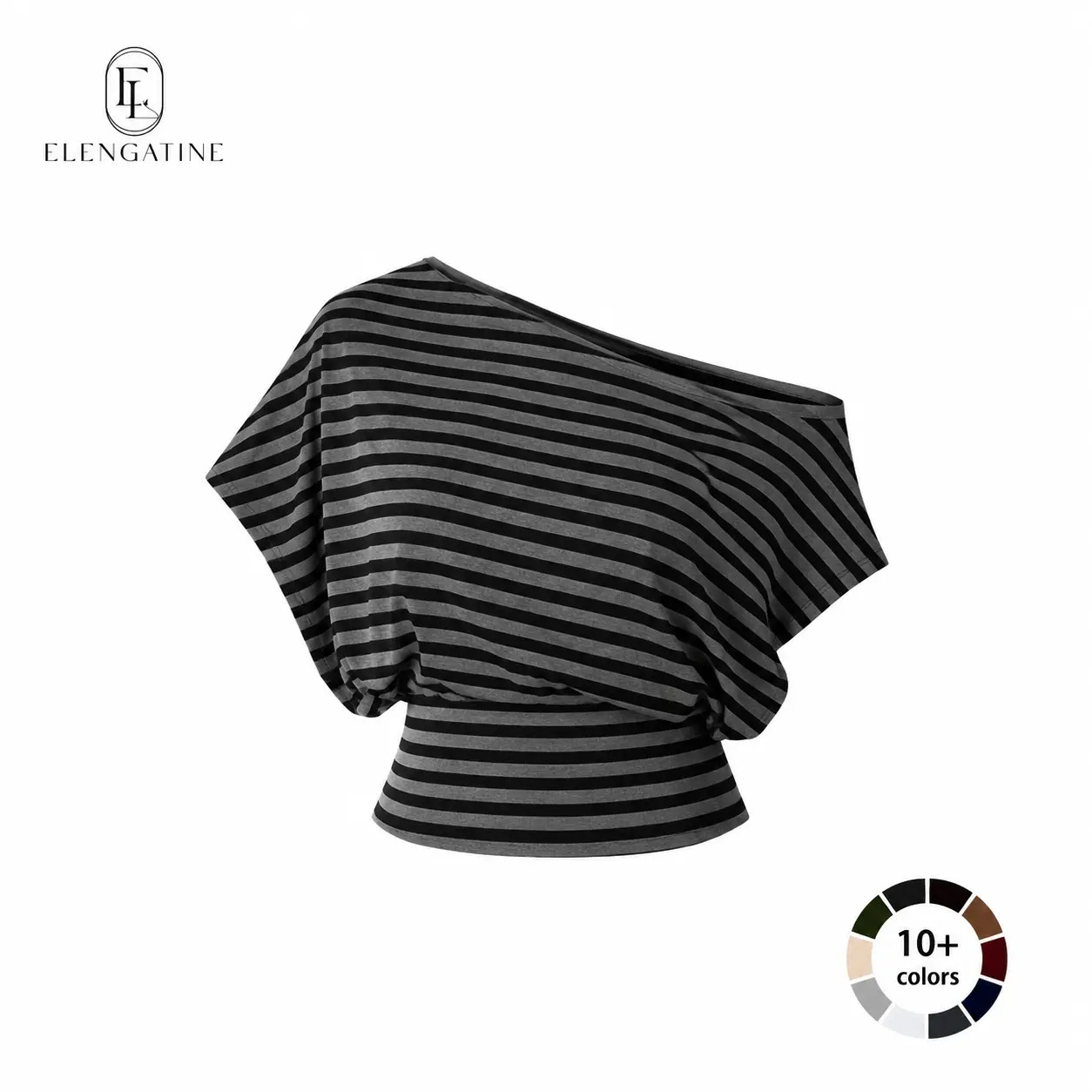 This Week's Special Price✨Women's One Shoulder Y2K Crop Top - Soft Stretchy Slim Fit Short Sleeve Casual Going Out Tee💥