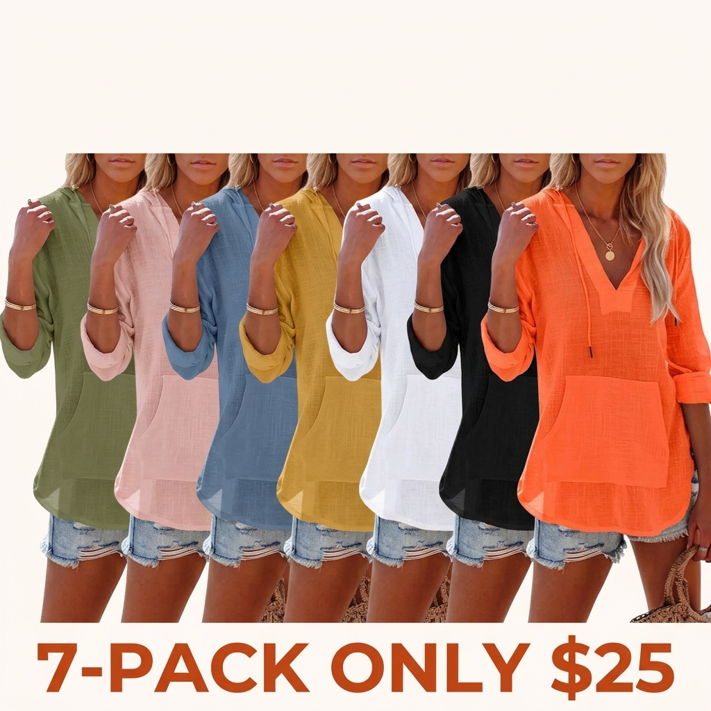 Women's hooded beach cover-up sweatshirt