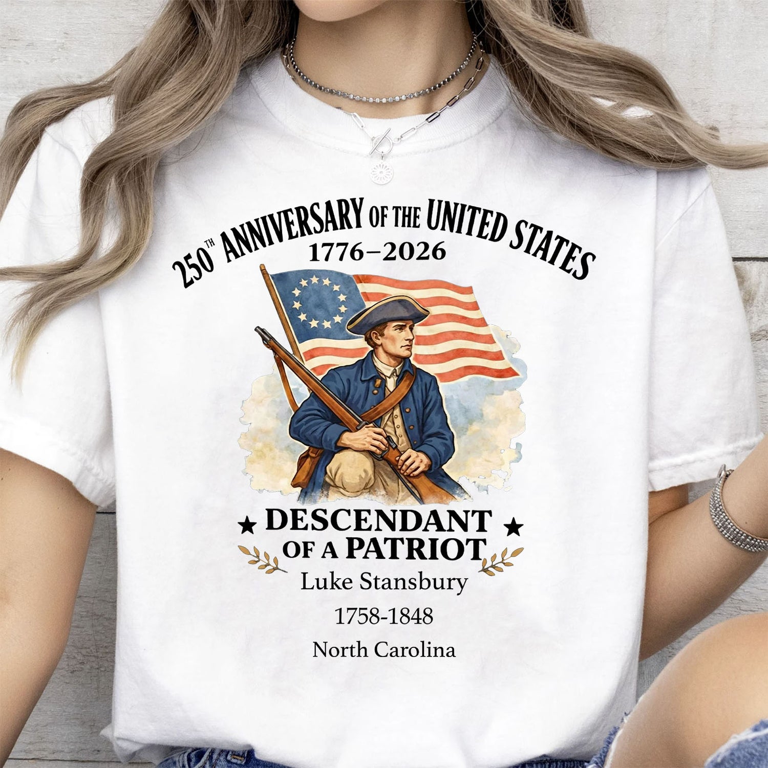 Unisex Personalized 250 Year Old American T-shirt