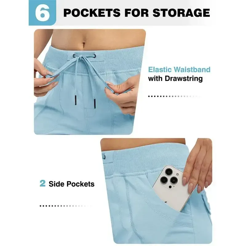 WORVIANE🔥8-Pack Women's Lightweight Cargo Capris – Multi-Pocket Casual Capris (All Colors)