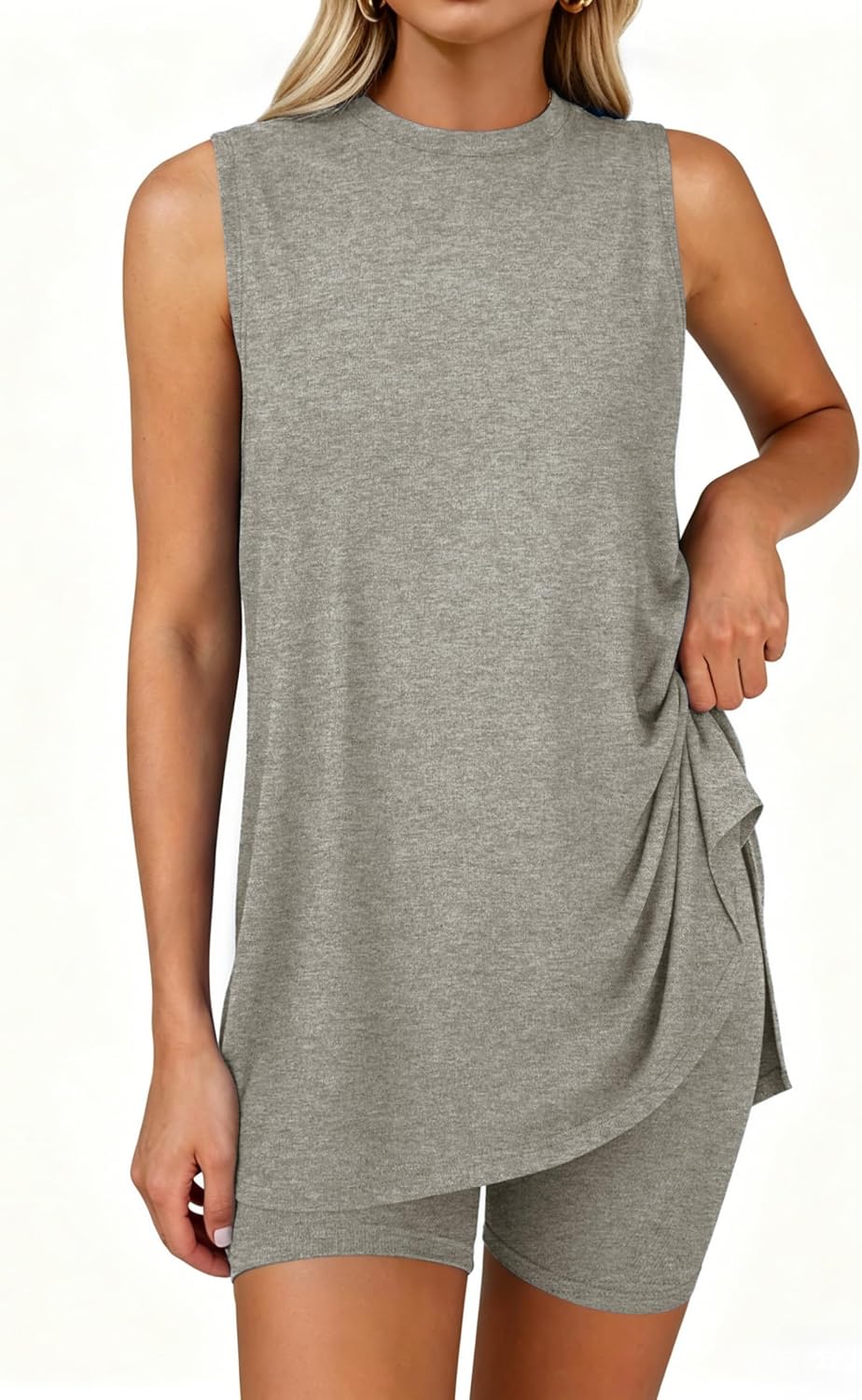 2 Piece Short Sets for Women Summer Matching Lounge Sets Resort Airport Travel Loungewear 2026 Fashion Outfits