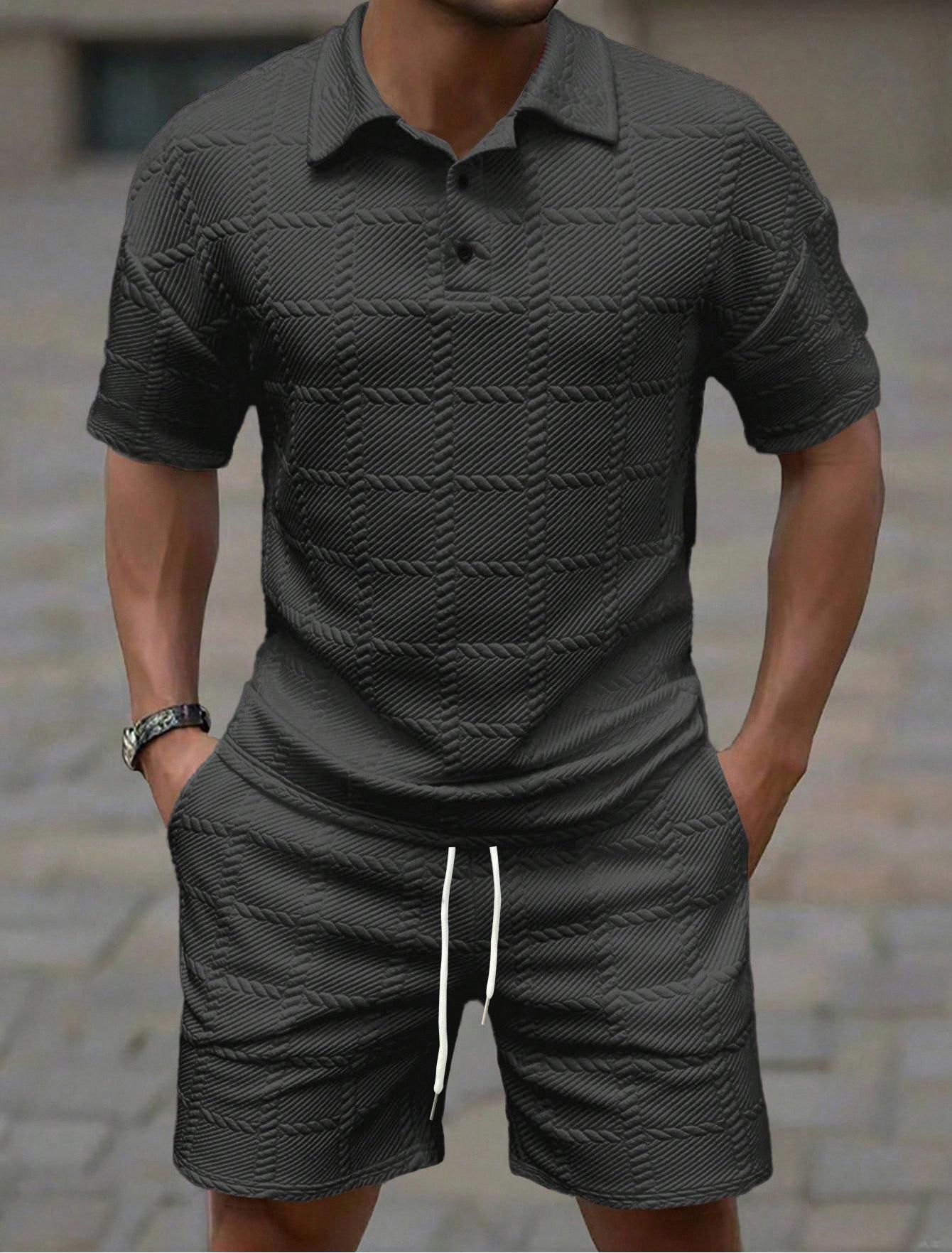 Men's Two-Piece Sets — Summer Solid-Color Formal & Casual Matching Sets