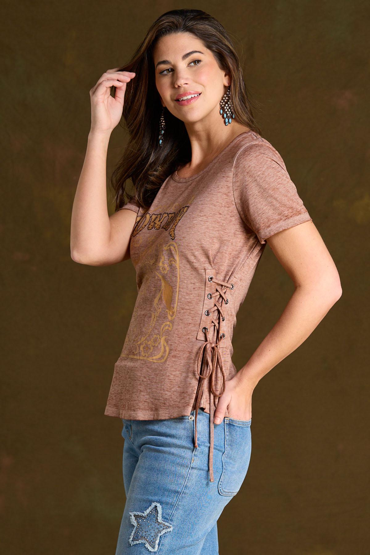 Lace Up Cowboy Tee