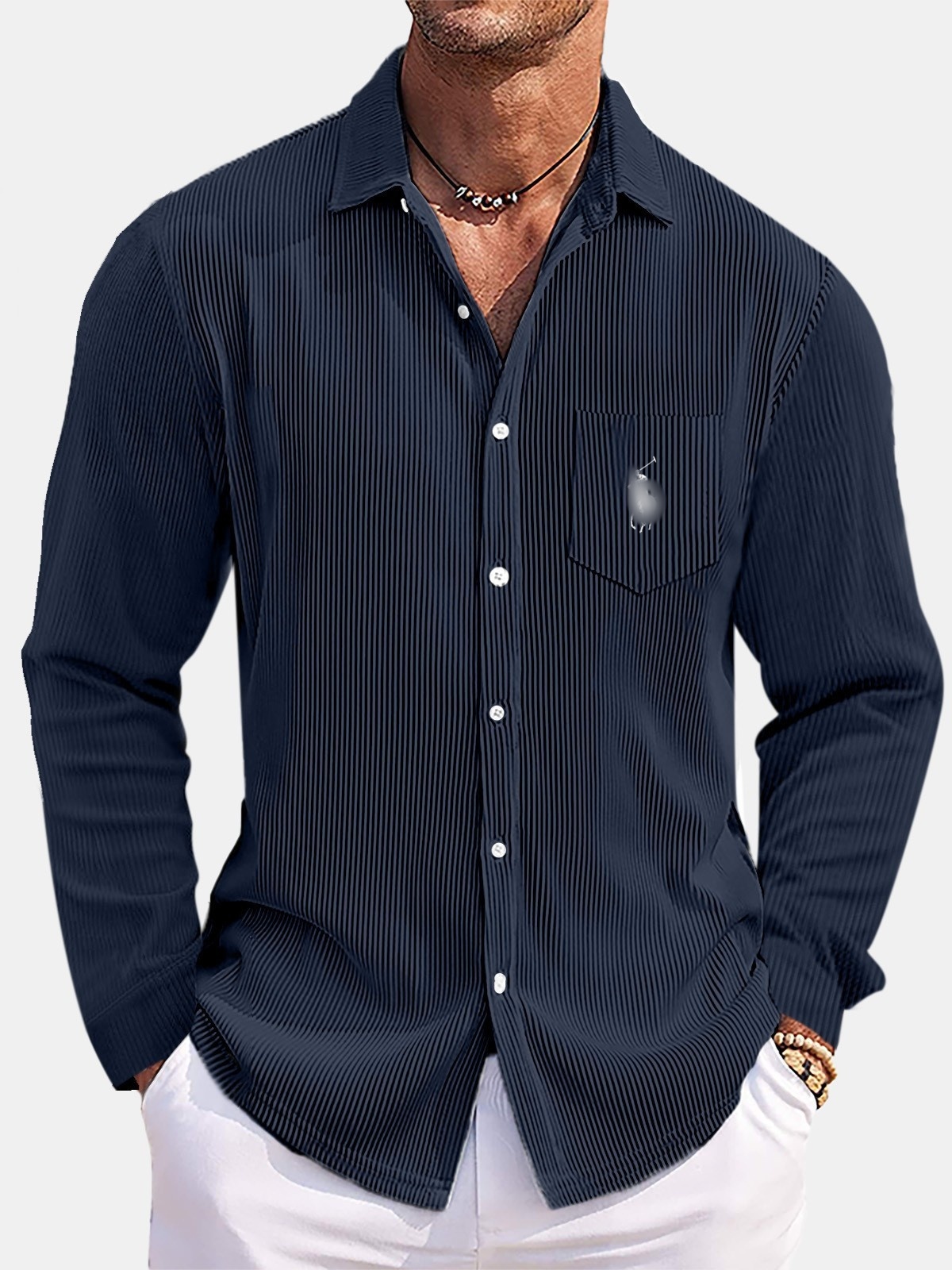 🔥Last Day Promotion!🔥RL Men's Striped Long-Sleeve Shirt