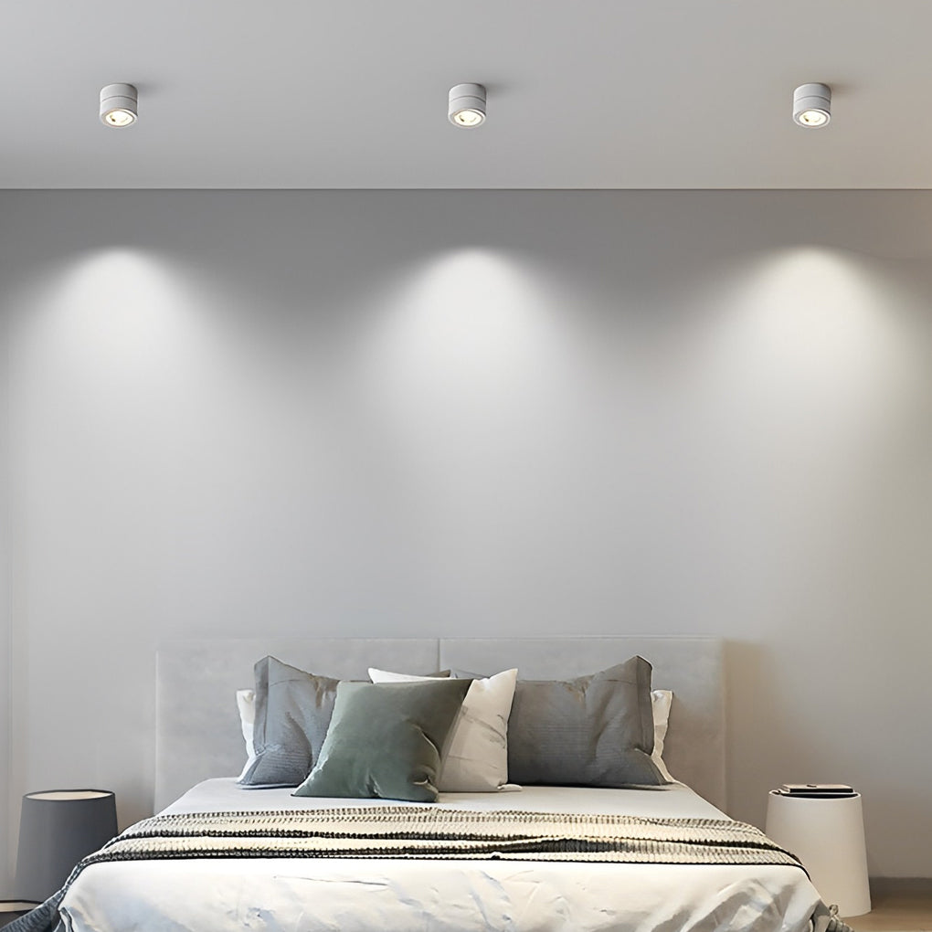 Round Foldable Adjustable LED Nordic Spotlight Flush Mount Ceiling Light