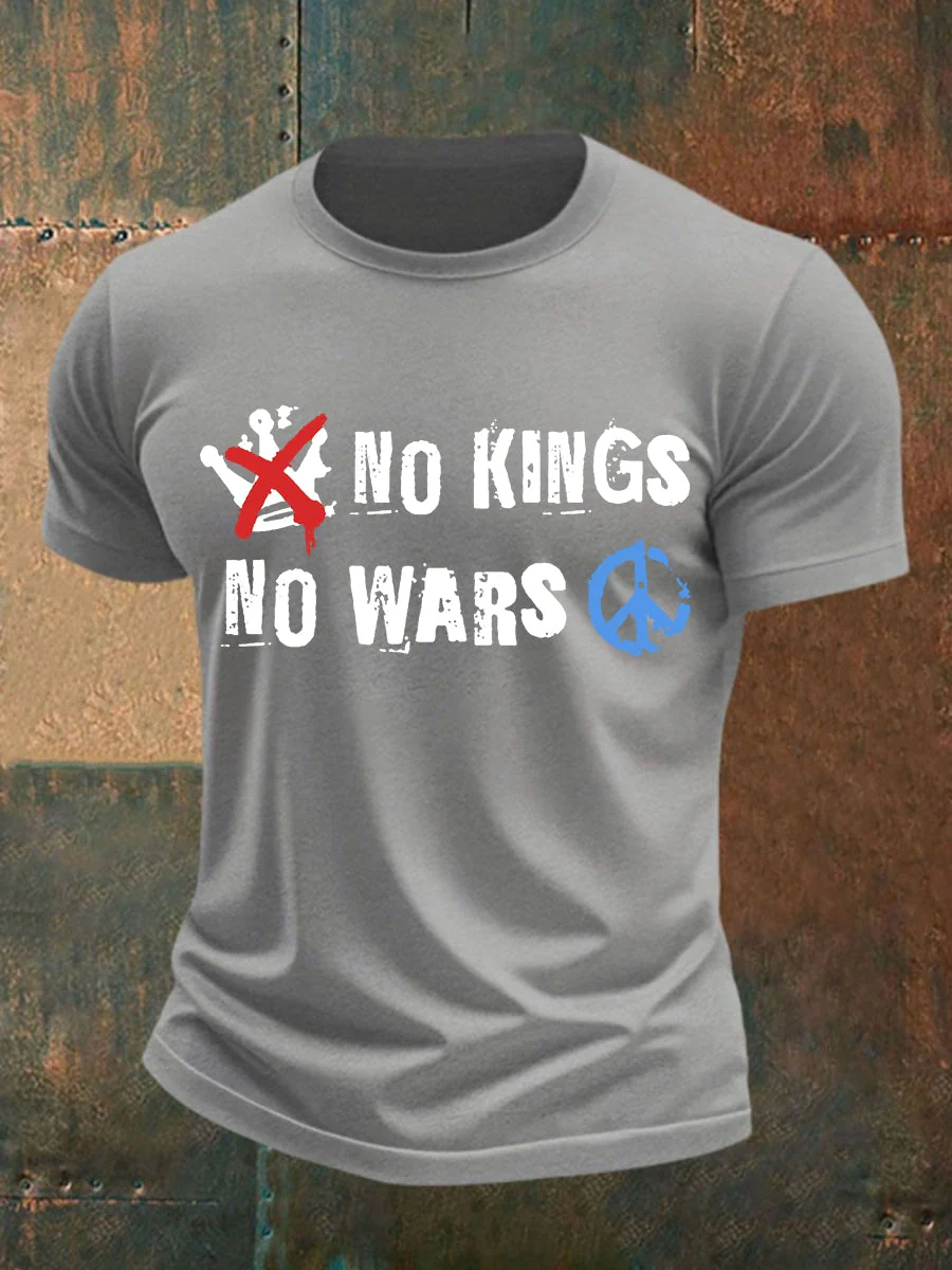 Men's No War cotton short-sleeved T-shirt