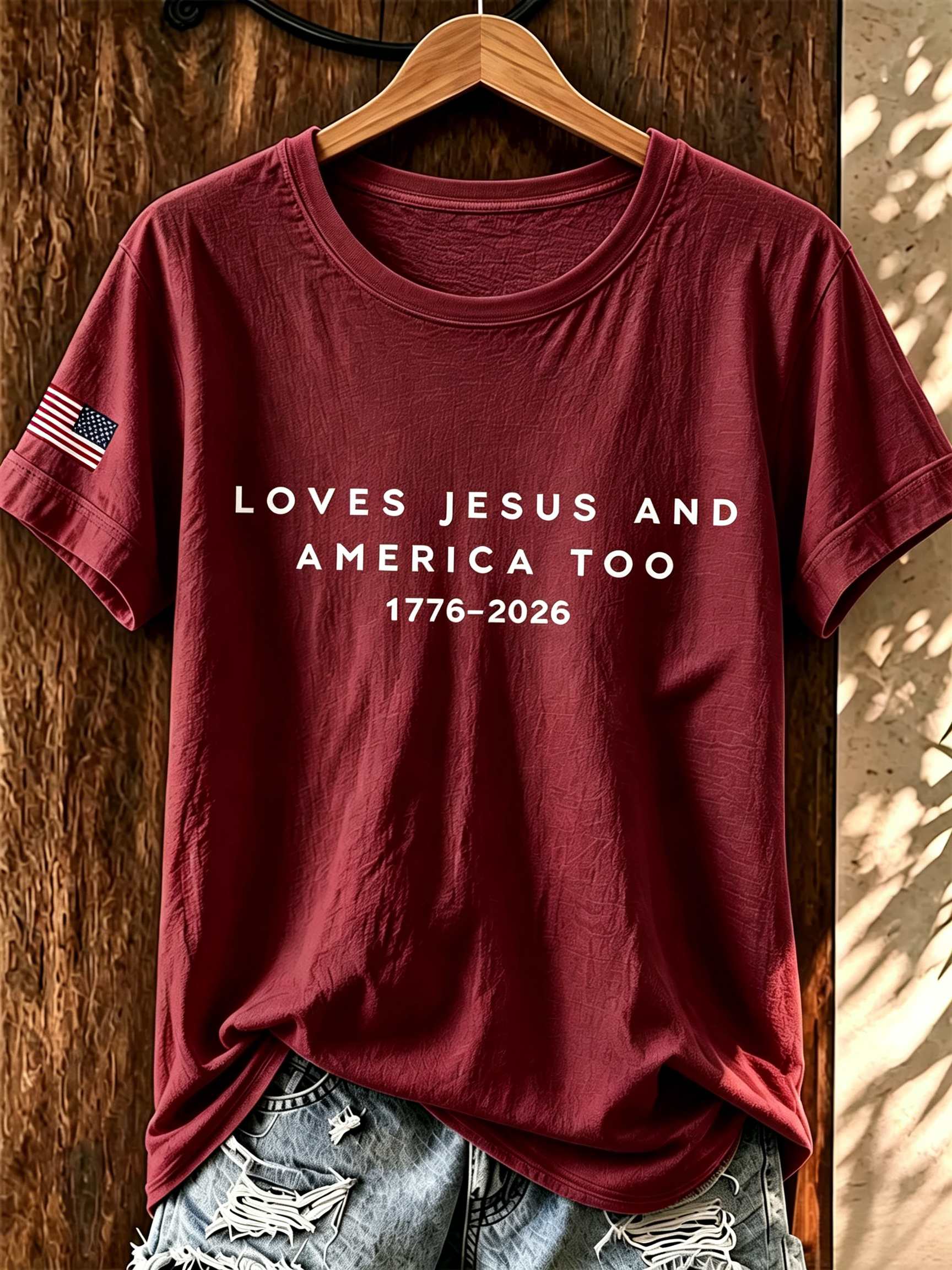 Women's Independence Day Faith Printed T-Shirt