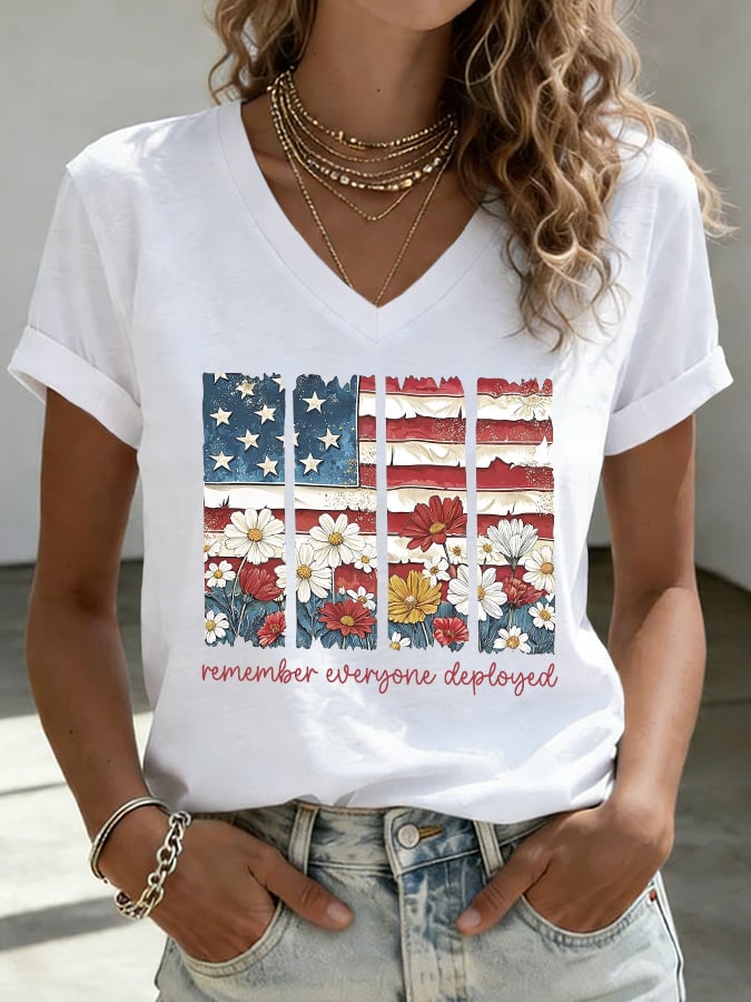 Women's Red Friday Print T-shirt